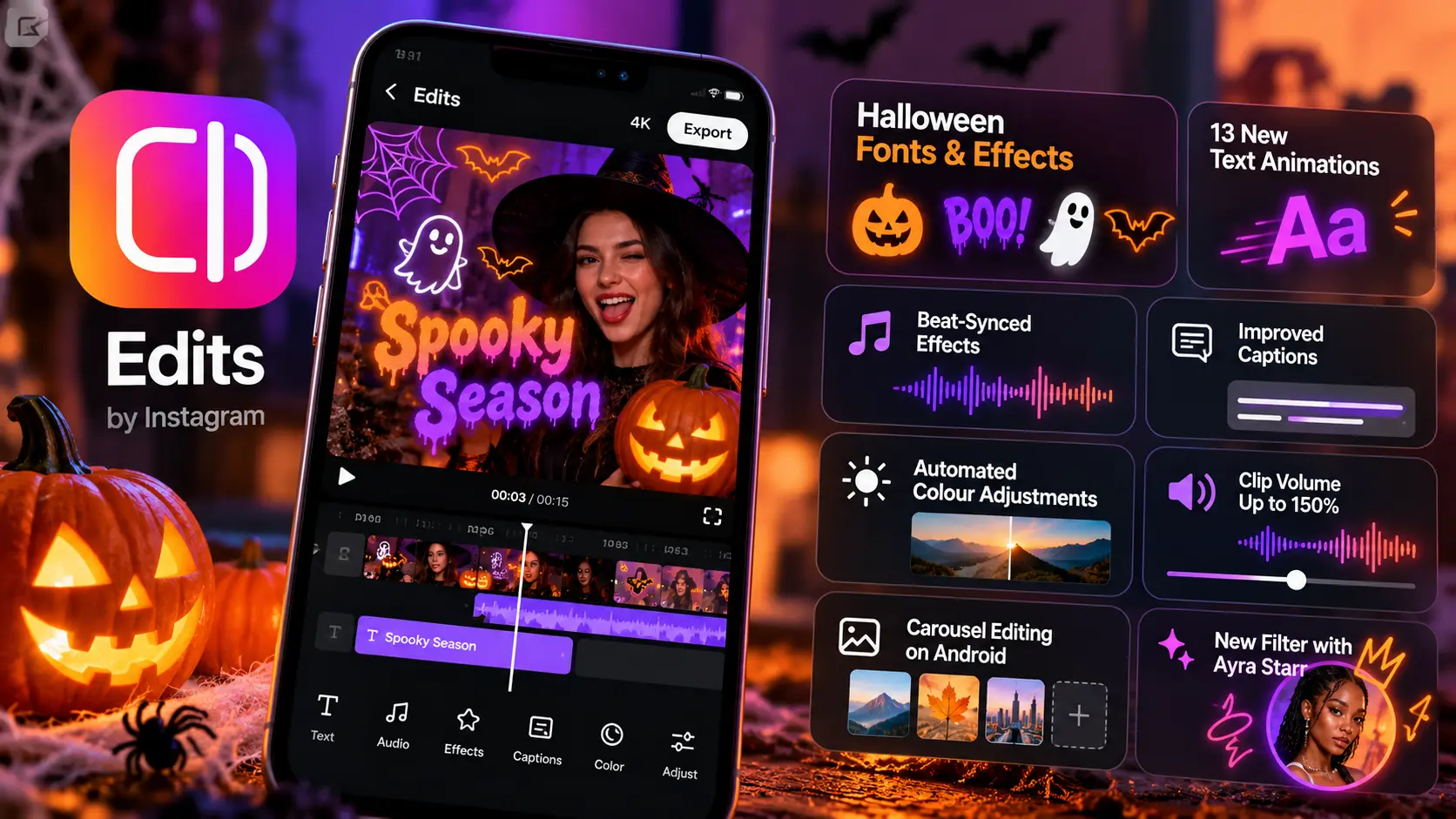 Instagram Edits Halloween Update