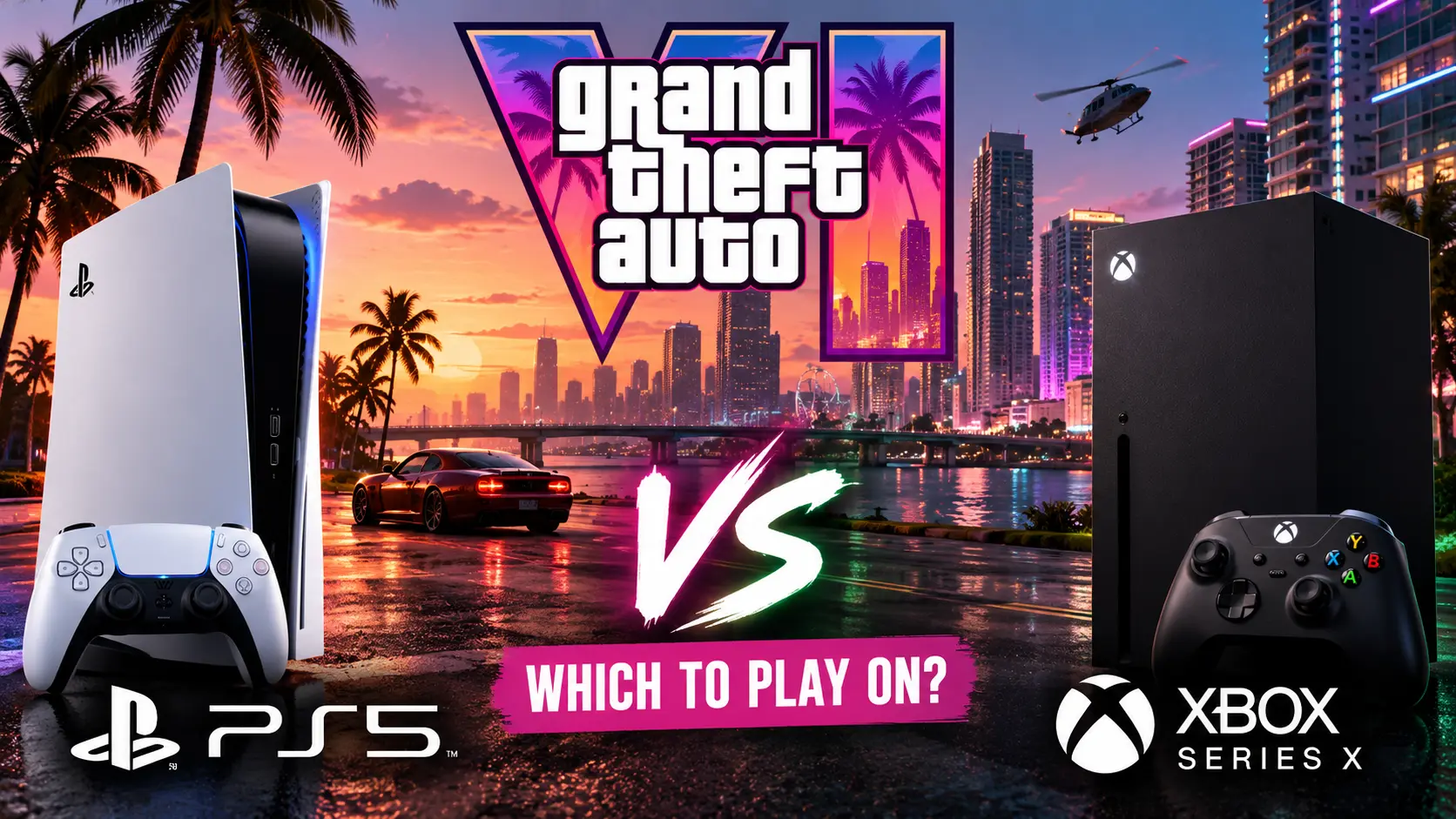 Neon GTA VI PS5 vs Xbox Showdown